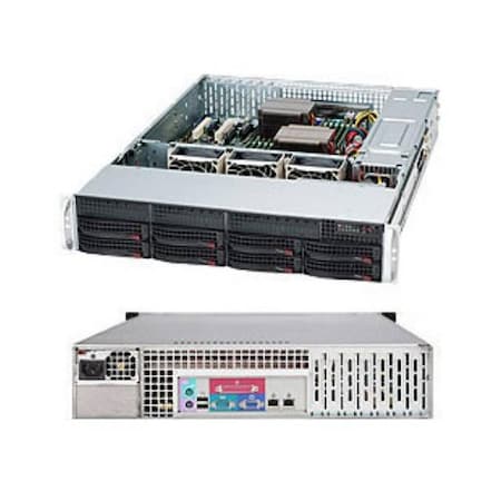 Supermicro SuperChassis 600W 2U Rackmount Server Chassis (Black), CSE-825TQ-600LPB CSE-825TQ-600LPB